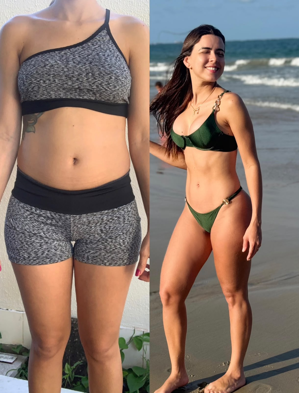 Antes e depois compartilhado por paciente